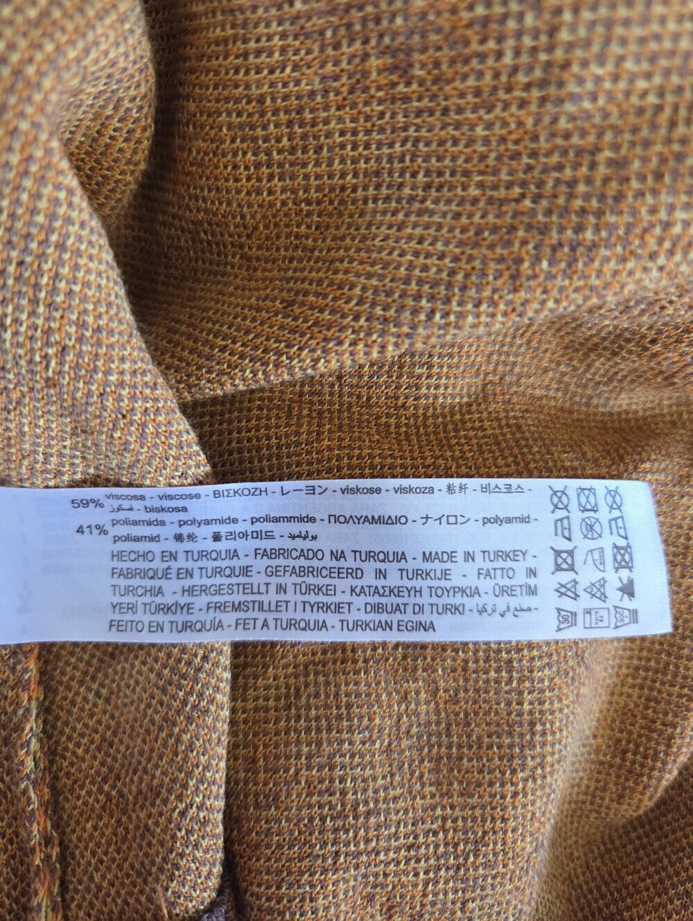 ZARA Women's Retro Vintage Floral Jacquard Knit Mini Dress Orange Brown Small - Picture 15 of 15